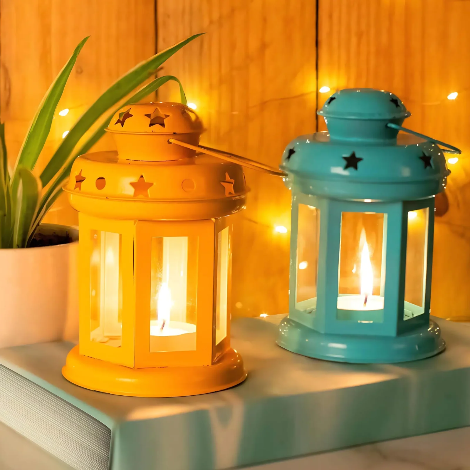 Metal Table Top Candle Tealight Holder Lantern For Home Decoration