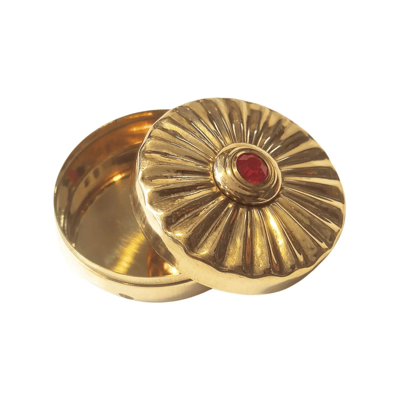 Metal Round Sindoor Dibbi - Kum Kum Box for Women