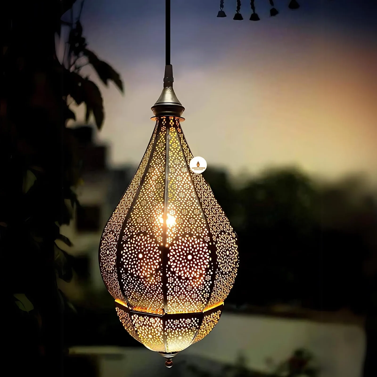 Moorish Moroccan Metal Hanging Pendant Ceiling Lamp