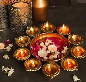 Urli Decorative Bowl for Floating Flowers and Tealight Candles