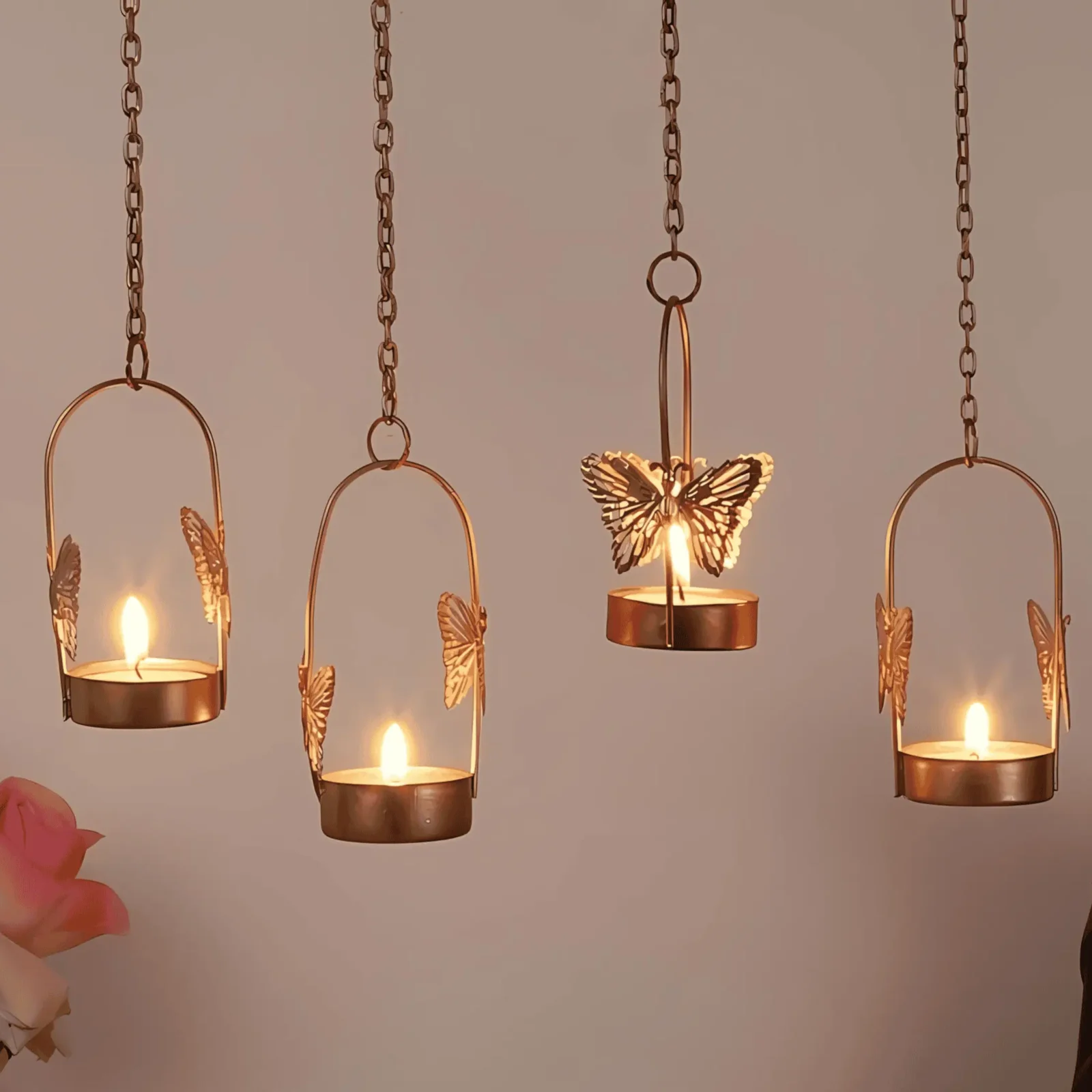 Metal Butterfly Candle Holder for Home Decoration