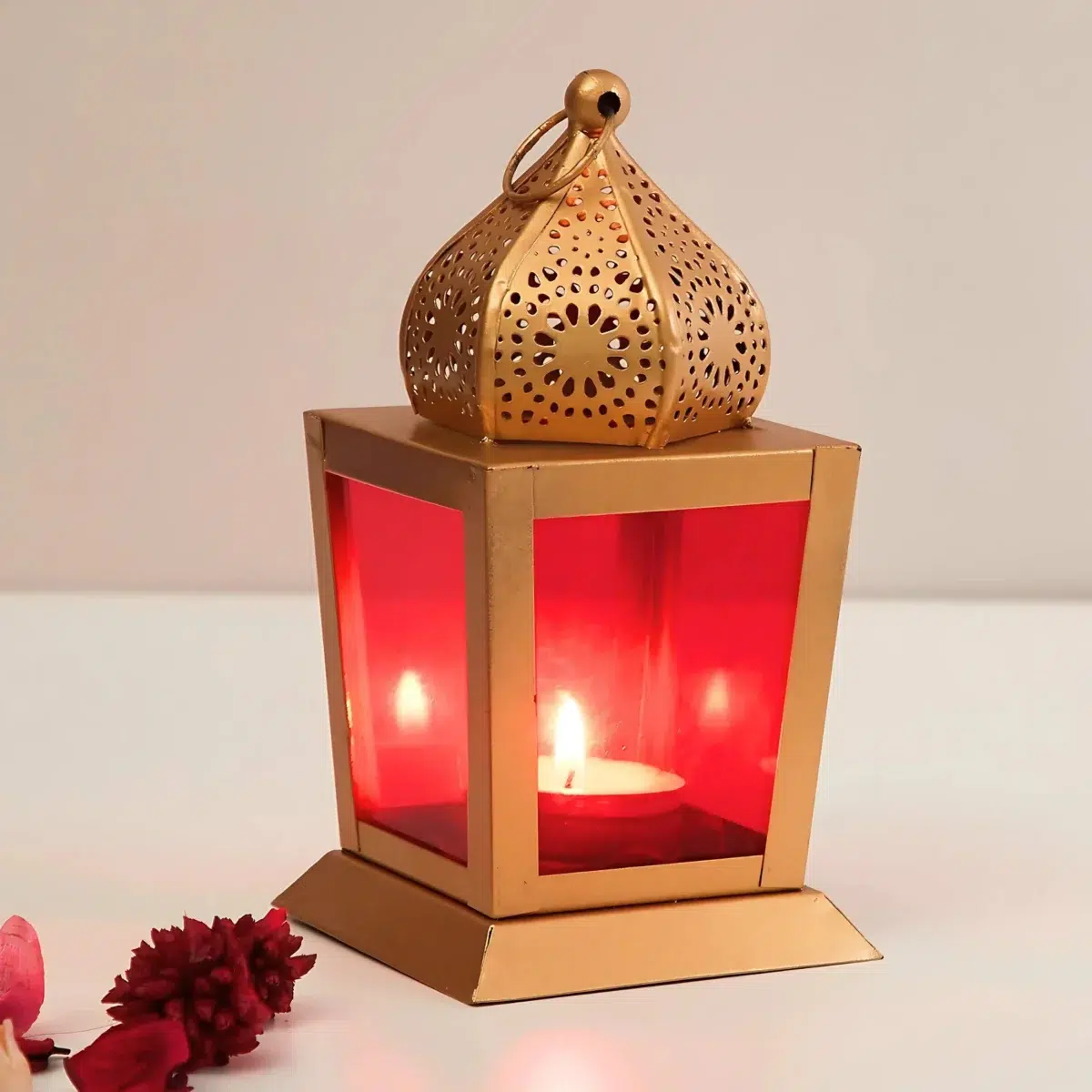 Astro Gold Decoration Colorful Glass Lantern
