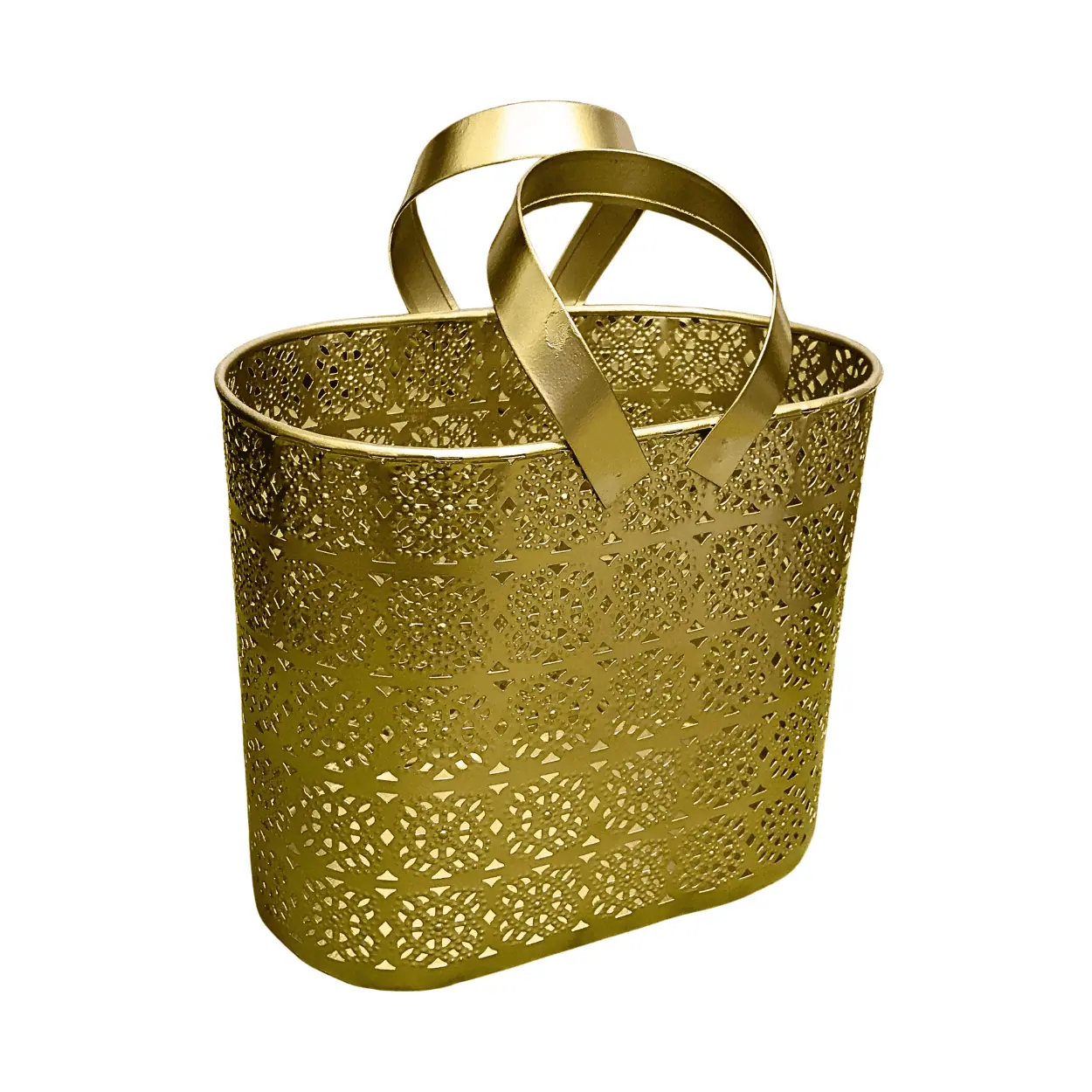 Metal Gold Gift Hamper Bag for Gifting