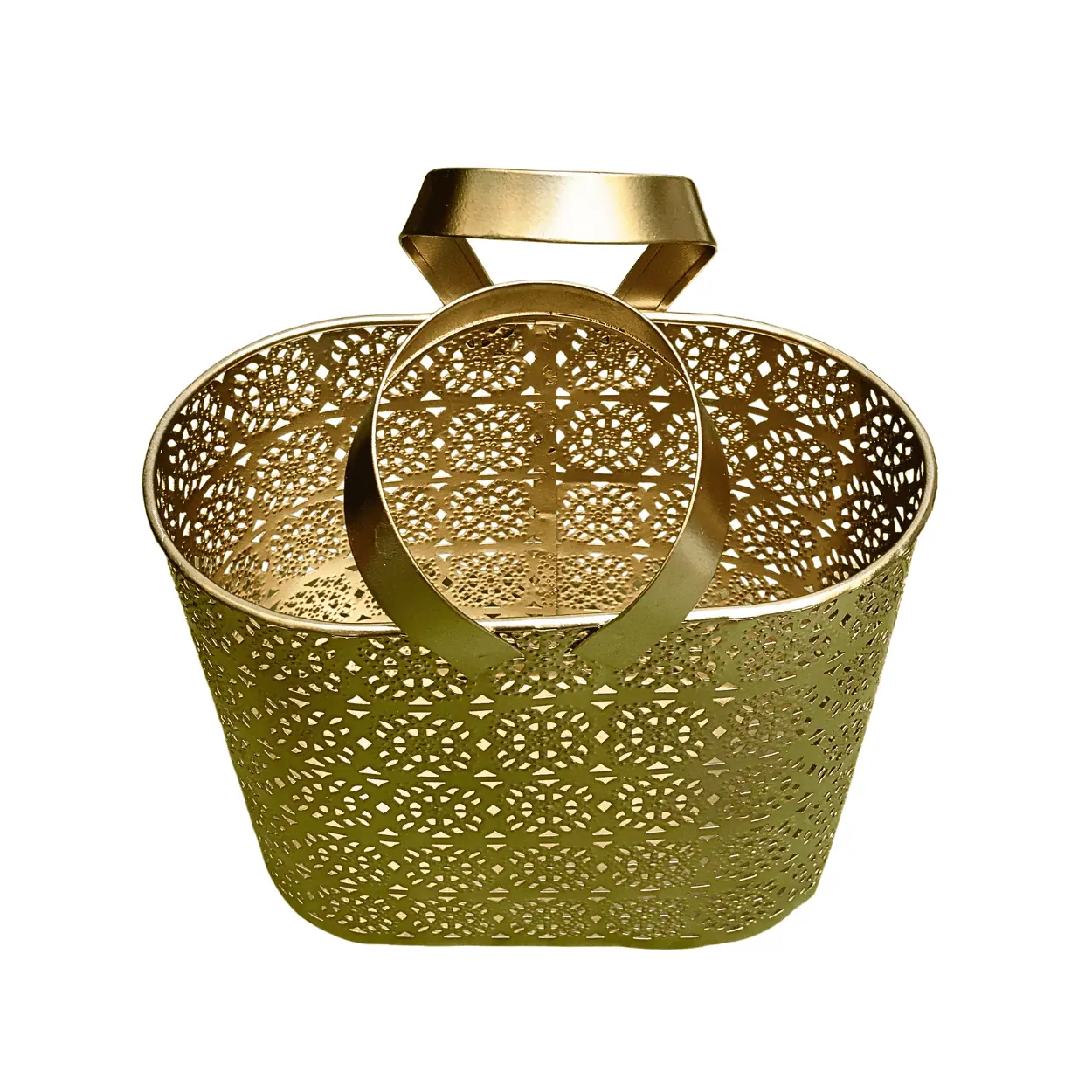 Metal Gold Gift Hamper Bag for Gifting