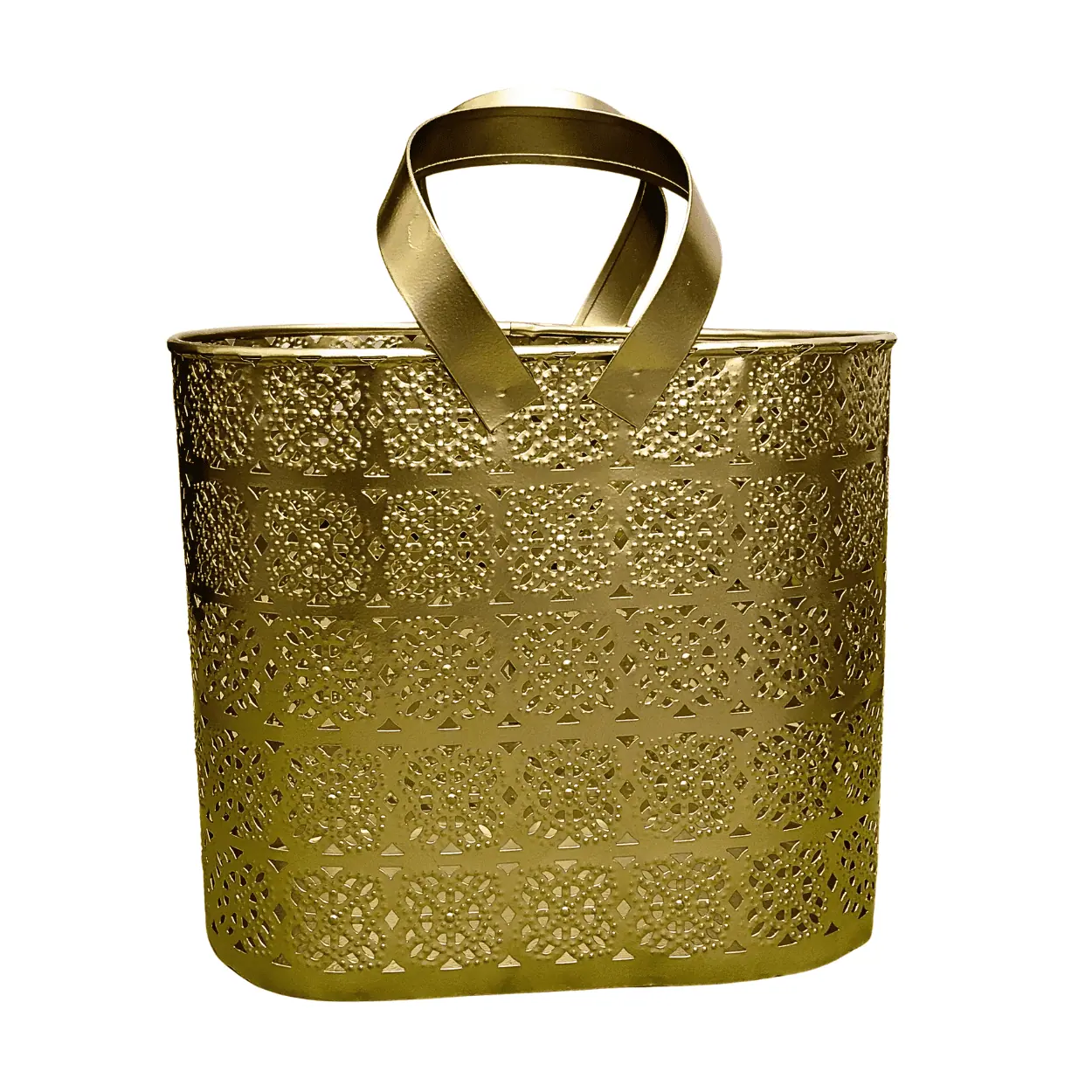 Metal Gold Gift Hamper Bag for Gifting