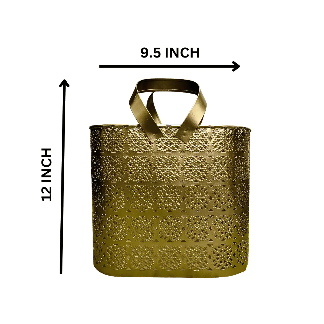 Metal Gold Gift Hamper Bag for Gifting