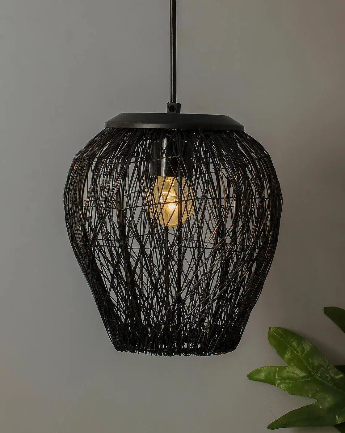 Black Steel Wire Mesh Pendant Light Modern Mild Steel Ceiling Lamp