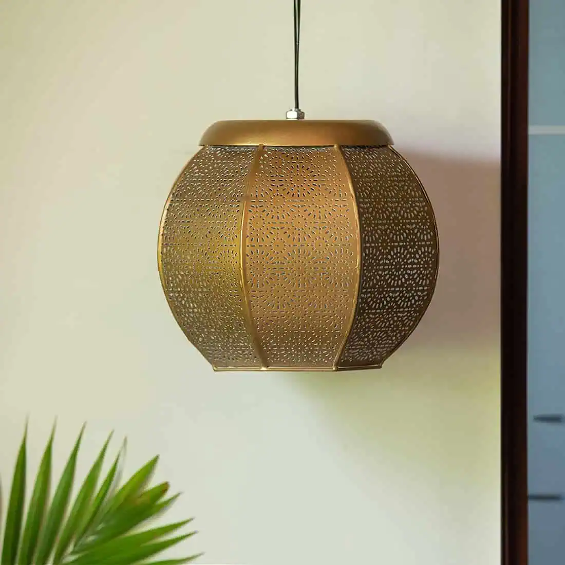 Moroccan Treasure Pendant Light Golden Mild Steel Ceiling Hanging Lamp - Image 2