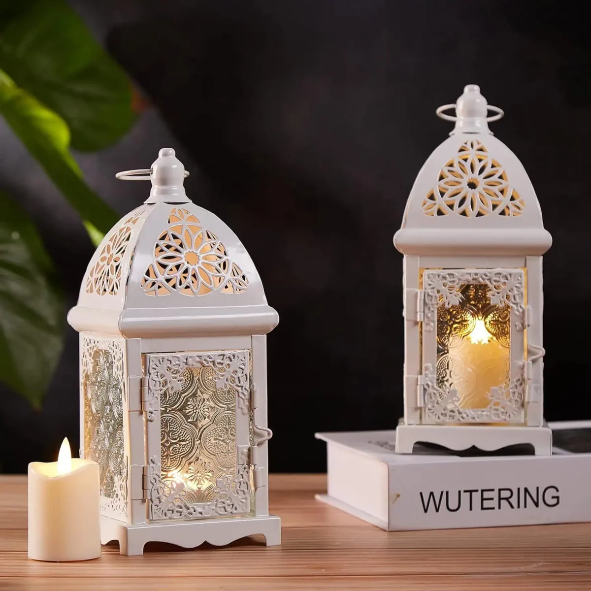 Decorative Mild Steel Powder Coated Hanging Moroccan Lantern