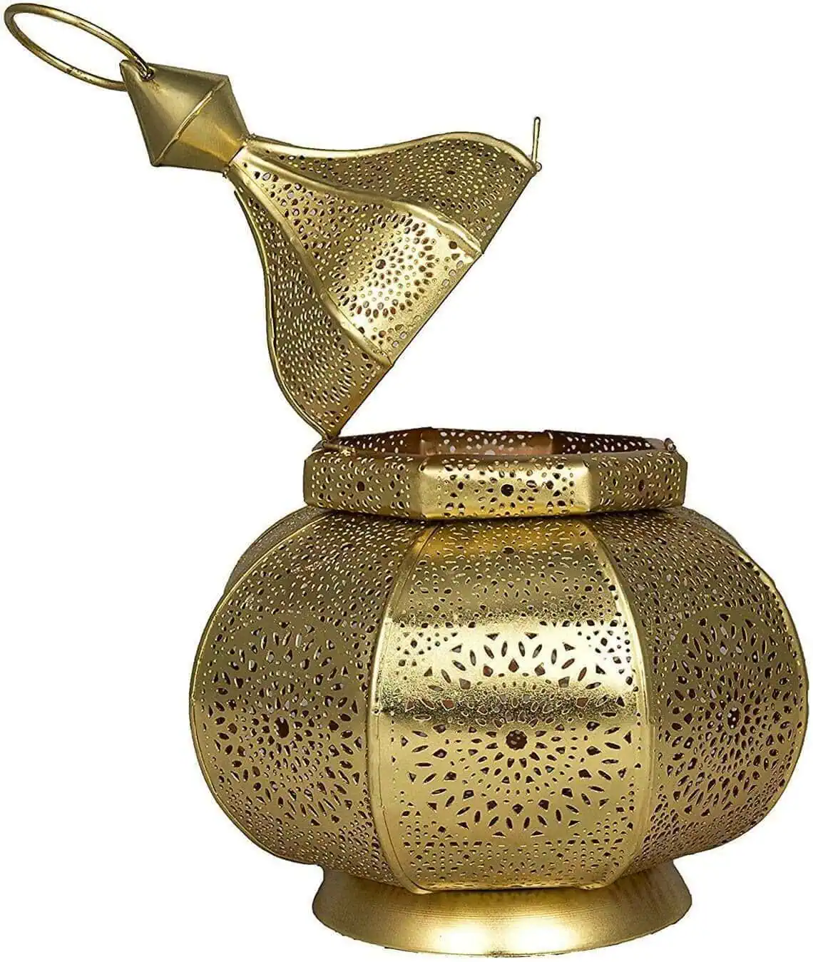 Moroccan Vintage Lantern Golden Decorative Tea Light Candle Holder & Standing Lamp