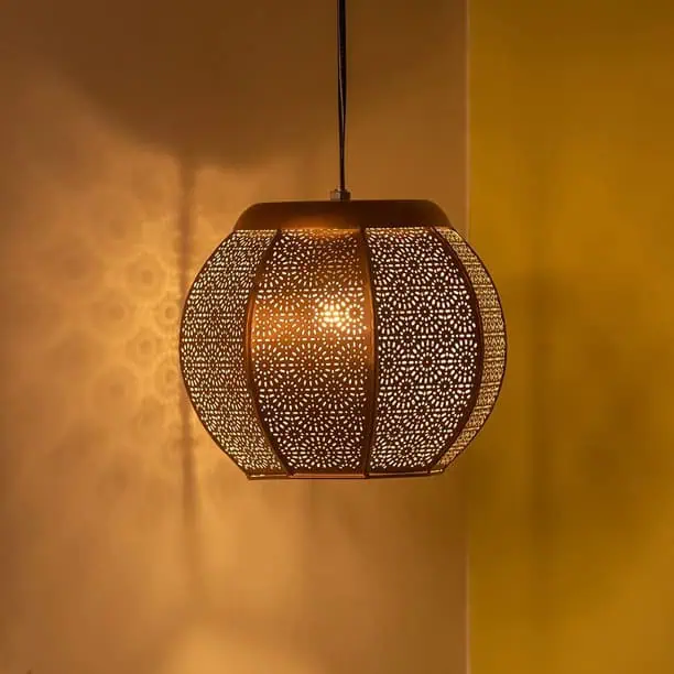 Moroccan Treasure Pendant Light Golden Mild Steel Ceiling Hanging Lamp