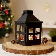 Vintage Black Powder Coated Classic Decorative Candle Lantern