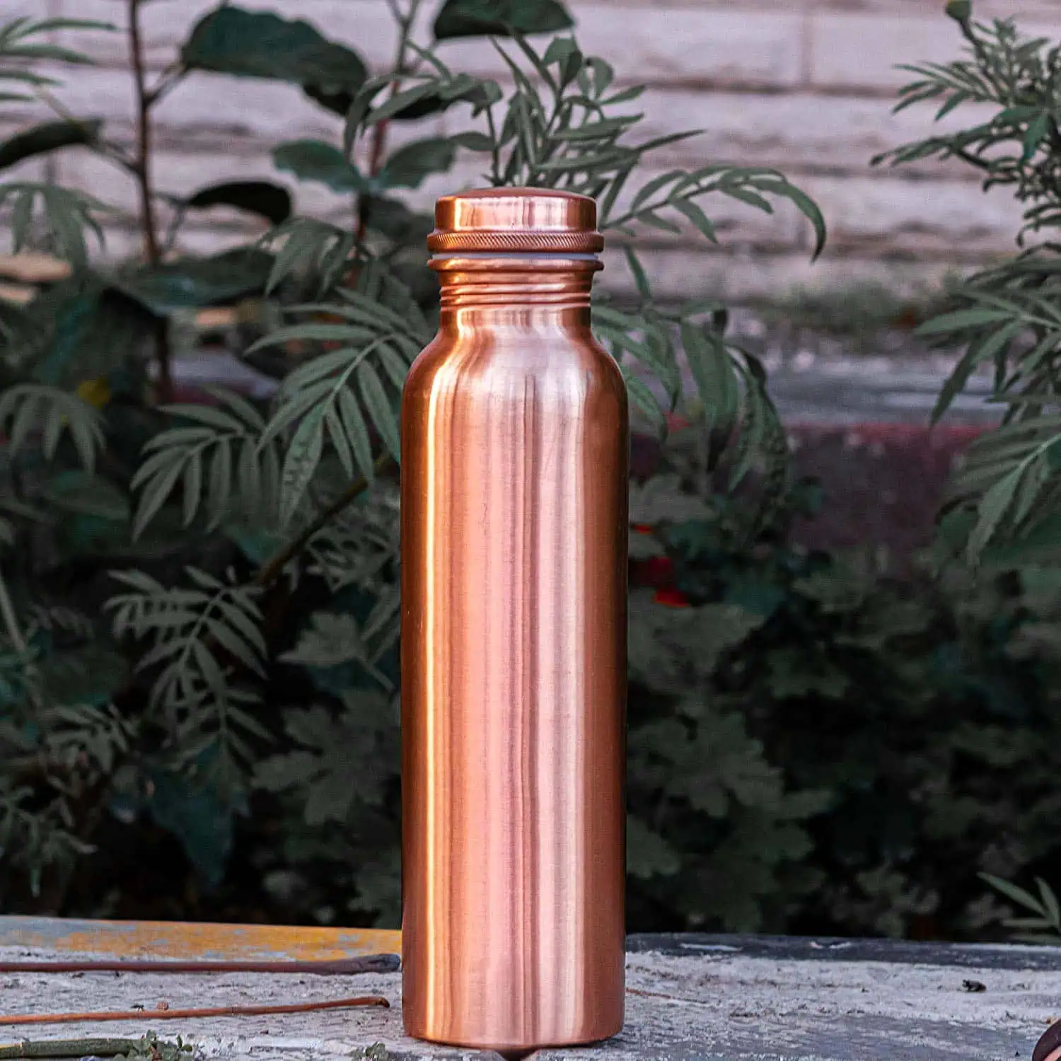 Plain Pure Copper Water Bottle 1000 ml Ayurvedic Health Bottle