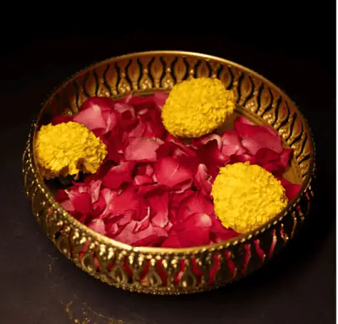 Gold Coated Decorative Metal Tray Iron Home & Table Décor